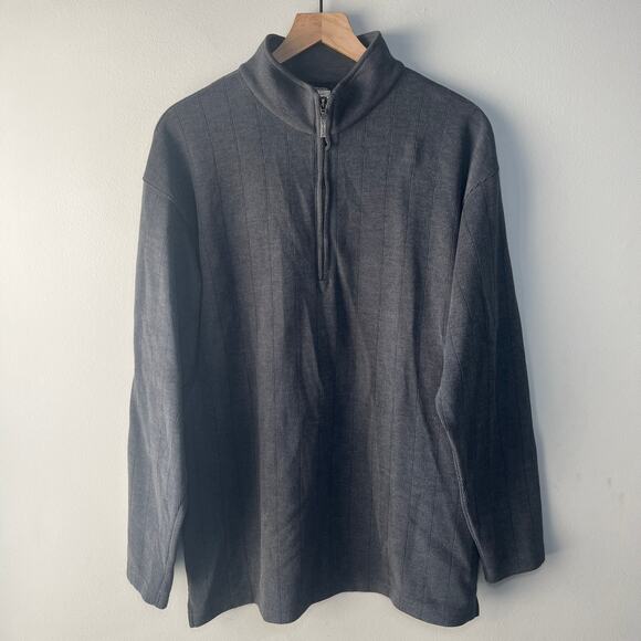 Columbia XCO Men's Half Zip Mock Neck Sweater Top Dark Gray Size Large - Picture 1 of 5